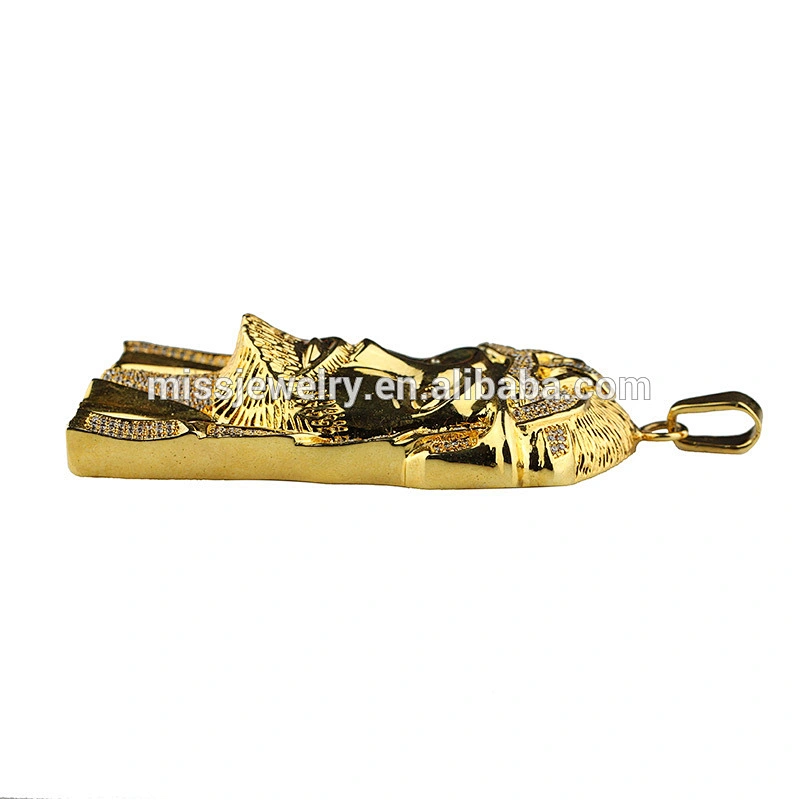 Missjewelry Wholesale 18K Gold Plated Iced Out Lab Diamond Micro Jesus Piece Chain Necklace