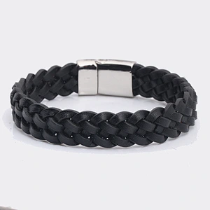 European Style Engraveable  Leather Bracelet Genuine