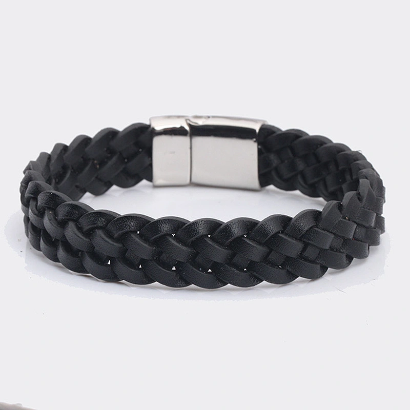 European Style Engraveable  Leather Bracelet Genuine