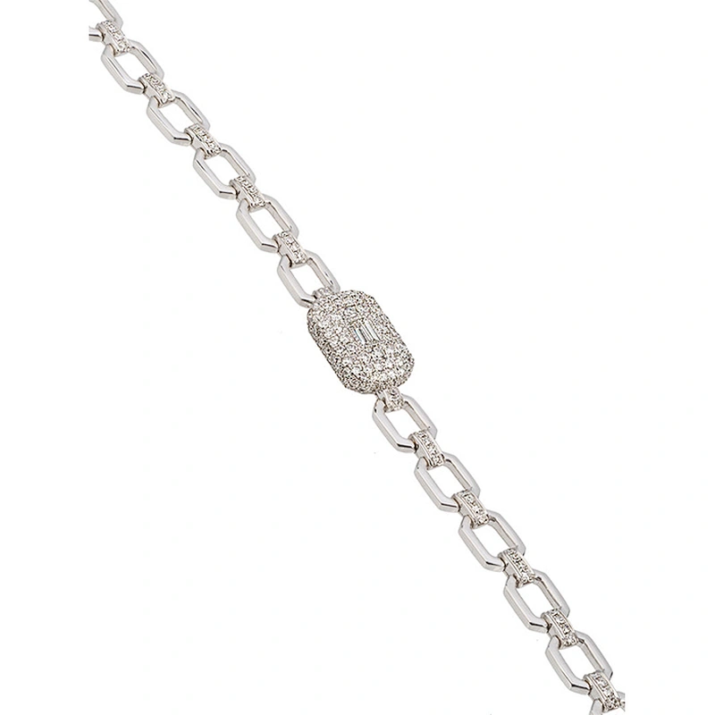 Missjewelry Fashion 925 Sterling Silver Jewellery Choker, Ladies CZ Diamond Necklace Jewelry Sets Women