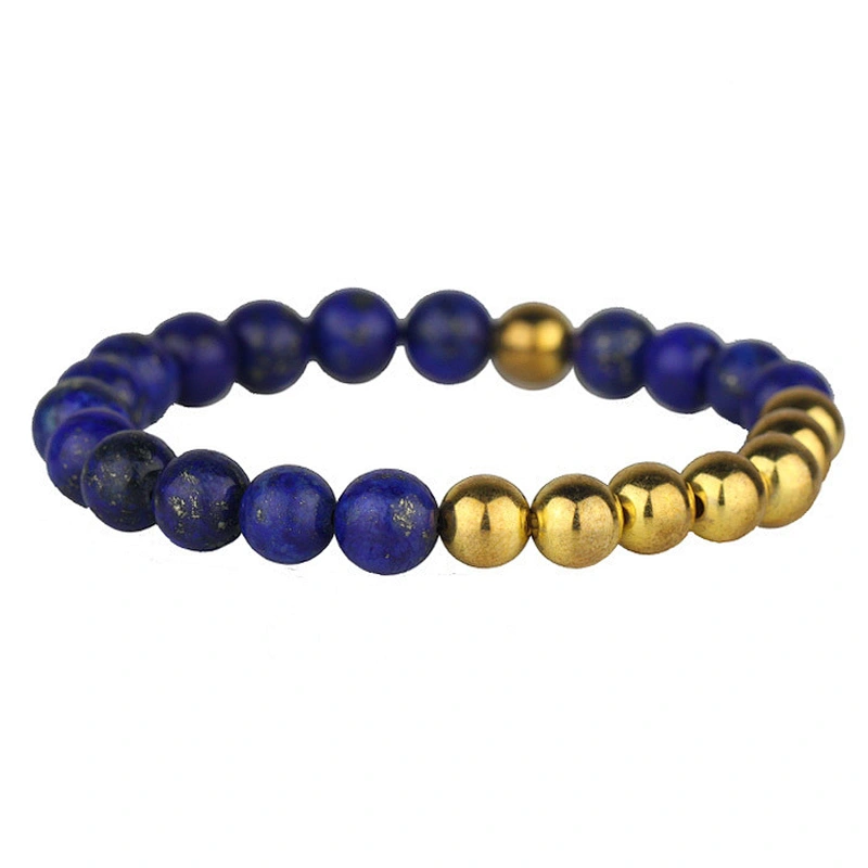 Mens Stone Bead Bracelets, Gemstone Gead Stretch Bracelets