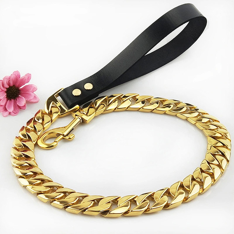 Dog-Collar and Lead, Stainless Steel Metal Clasp Dog Collar