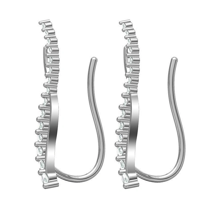2018 Fashion 925 Sterling Silver CZ Micro Paved Earrings