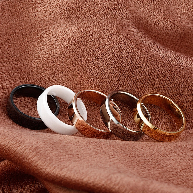 Wholesale gold plated womens wedding rings ceramic jewellery