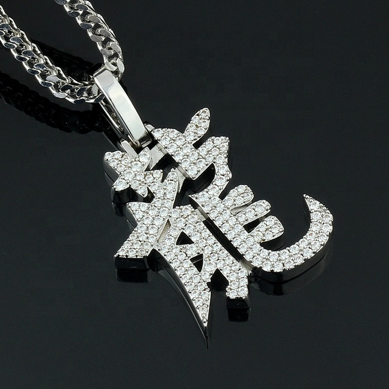 Miss Jewelry Factory Director Supplier Cheap Fashion Name Engrave Iced Out Pendant Custom CZ Hip Hop Jewelry