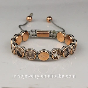 Missjewelry round bead mens bracelet stingray leather, wholesale leather engravable bracelets