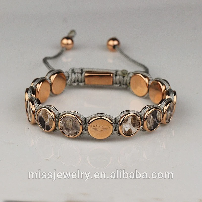 Missjewelry round bead mens bracelet stingray leather, wholesale leather engravable bracelets