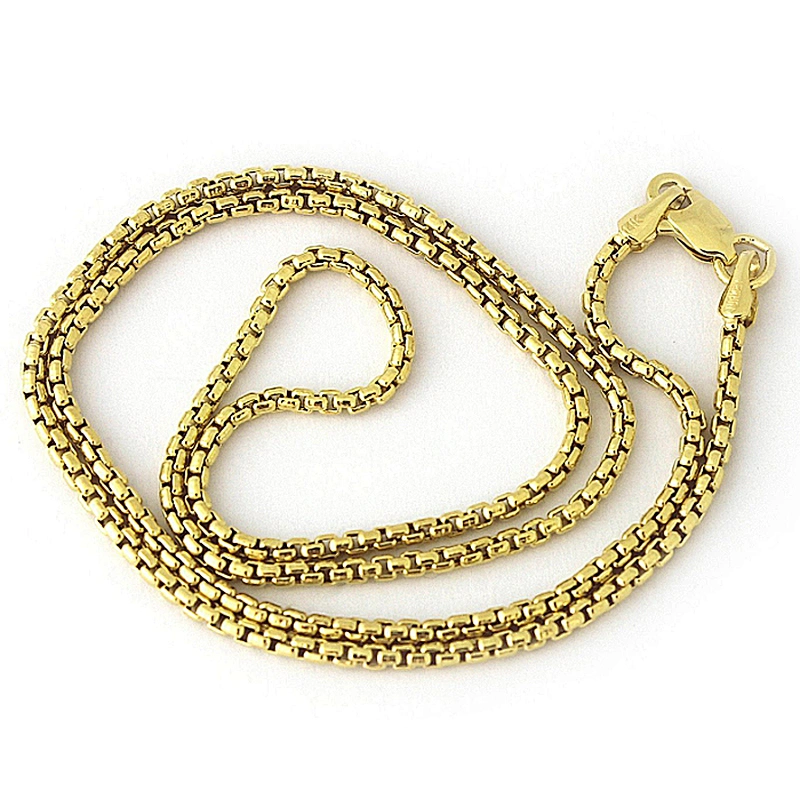 Fashion hiphop 18k gold plated box chain necklace for men