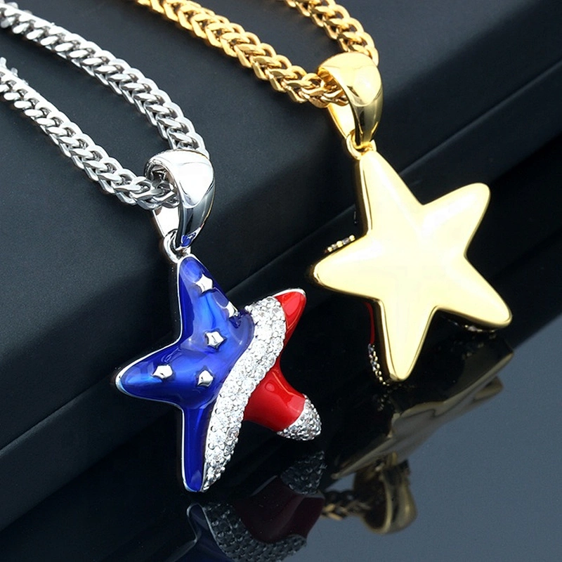 Miss Jewelry High Quality Cheap Latest Design Fashion Star Iced Out Hip Hop Pendant