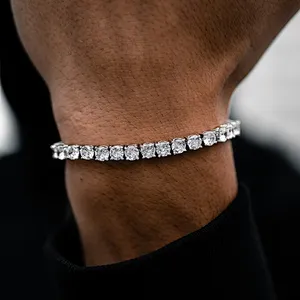 Missjewelry New 925 Sterling Silver Diamond Gold Cubic Zirconia CZ Tennis Bracelet Designs