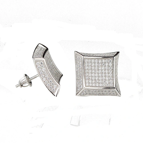 Fashion jewelry mens platinum earrings wholesale