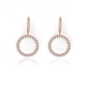 Miss Jewelry High Quality Cheap Simple New Design Fancy 925 Sterling Silver Diamond CZ Cuff Earring