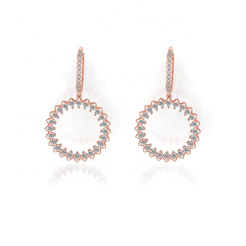 Miss Jewelry High Quality Cheap Simple New Design Fancy 925 Sterling Silver Diamond CZ Cuff Earring