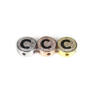 English alphabet letter beads for jewelry findings