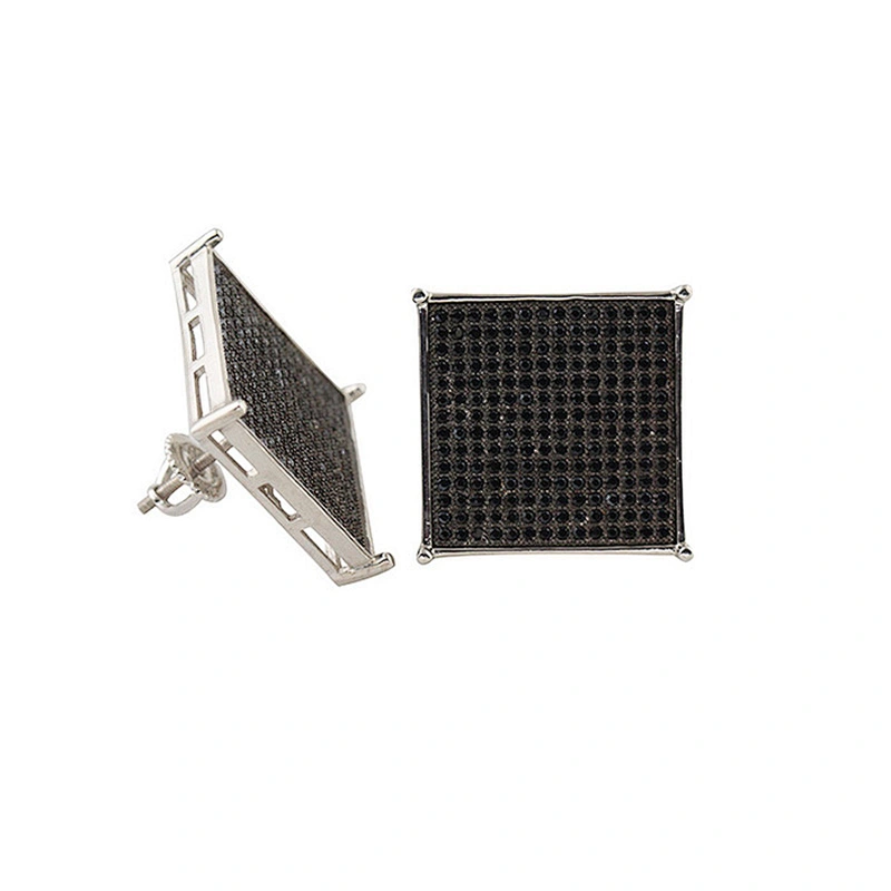 Wholesale 925 Sterling Silver Jewelry AAA CZ Fashion Men Tanishq Gold Plated Big Stud Earrings