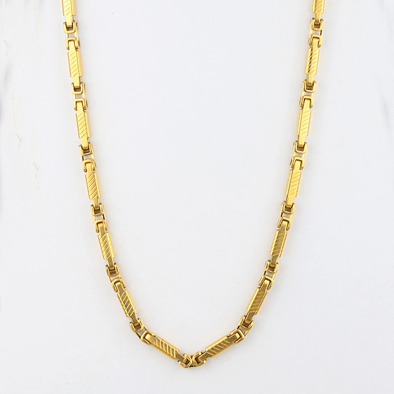 Stainless Steel Jewelry Necklace Gold Men Chain