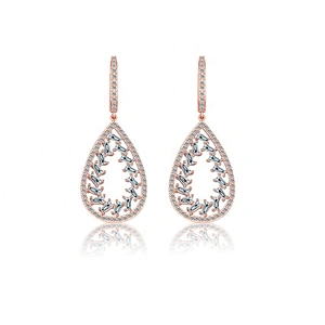 Miss Jewelry High Quality Cheap New designs Ladies Fashion Silver CZ Stud Earring Jewelry for Women
