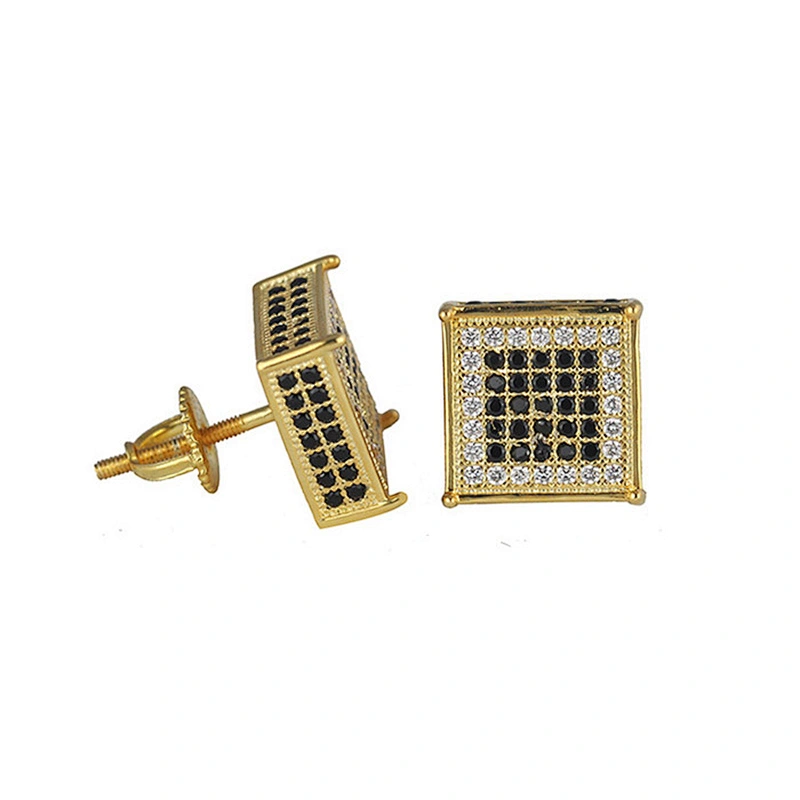 Fashion 925 sterling silver jewelry wholesale micro pave diamond earrings studs