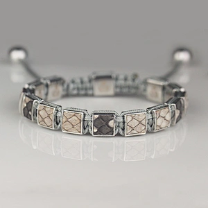 Wholesale Exotic Genuine Stingray Leather Beads Bracelet Mens Jewellery
