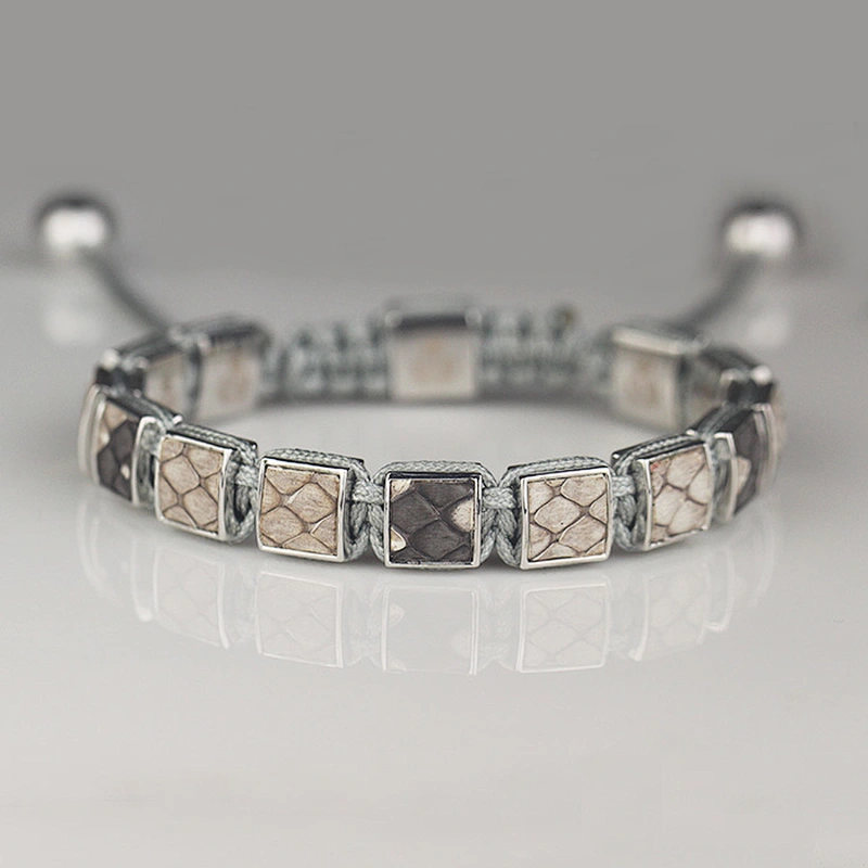 Wholesale Exotic Genuine Stingray Leather Beads Bracelet Mens Jewellery