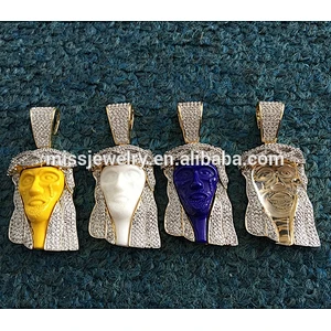 Hip Hop Bling Jesus Gold Pendant Jewelry