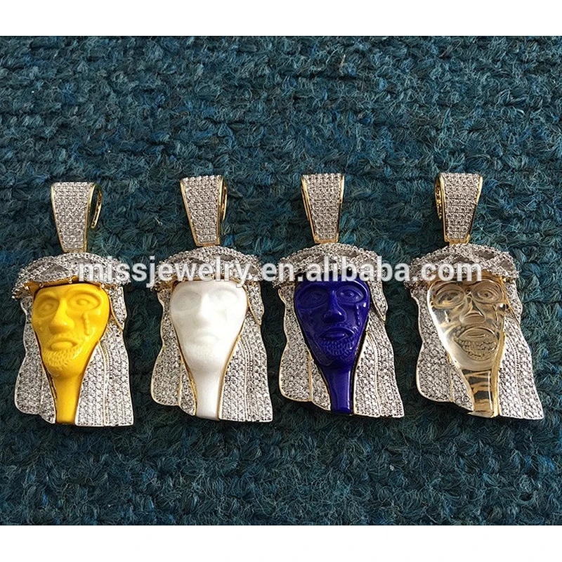 Hip Hop Bling Jesus Gold Pendant Jewelry