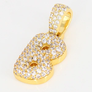 Miss Jewelry Wholesale Cheap Letter A Pendant Charm Necklace Hip Hop Jewelry
