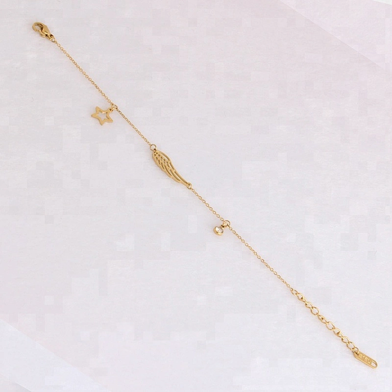 Miss Jewelry Fashion New Design Gold Feather Bracelet Luxury Jewelry Women