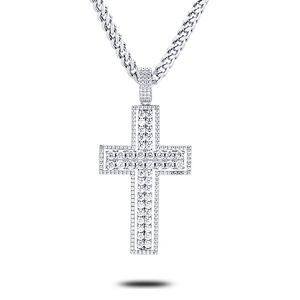 Hip hop iced out cross piece gold jewellery zircon pendant sets in dubai, 18k metal pendant for men