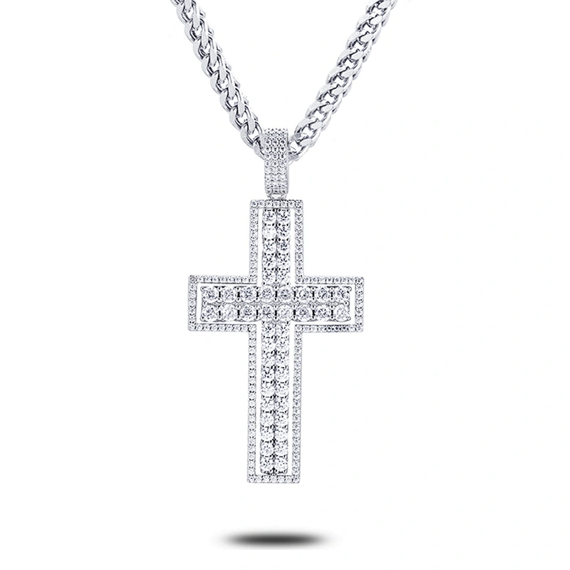 Hip hop iced out cross piece gold jewellery zircon pendant sets in dubai, 18k metal pendant for men