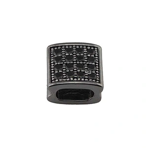 Miss Jewelry 14K CZ micro pave gold spacer beads