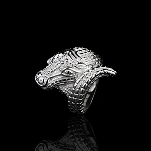 Hiphop Men 925 Silver Platinum Ring New Model