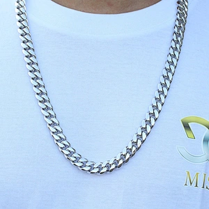 Missjewelry Hip Hop 925 Sterling Silver Cuban Link Chain