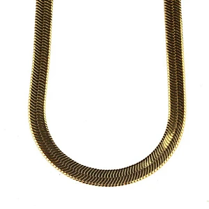 Missjewelry 18K GOLD PLATED HIP HOP HERRINGBONE CHAIN NECKLACE