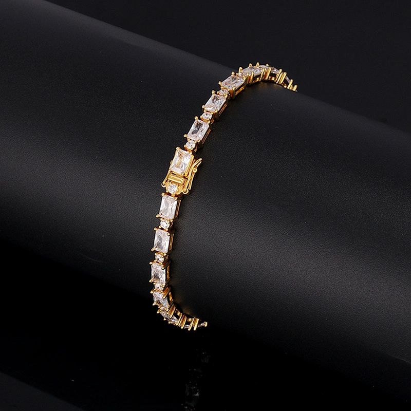 Missjewelry Hip Hop Gold Iced Tennis  Chain Bracelet