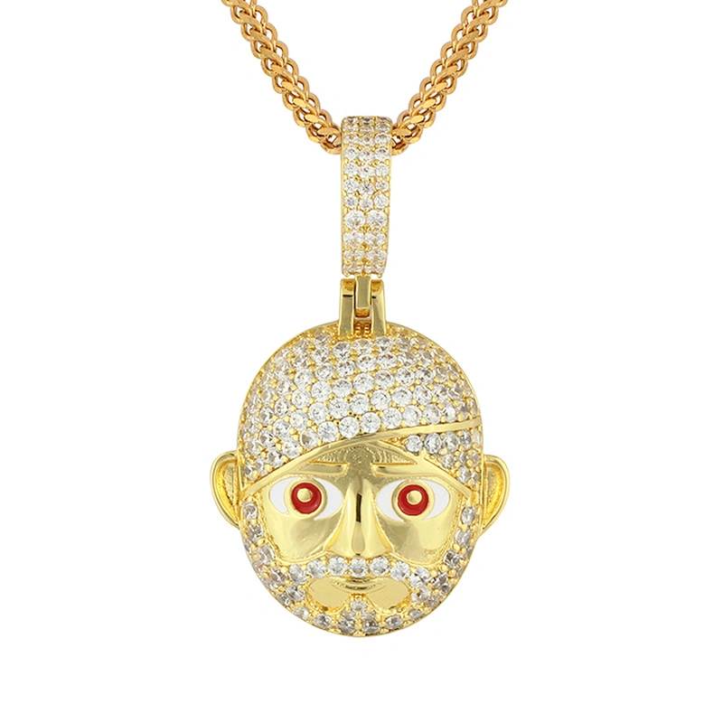 Missjewelry Factory Director Supplier High Quality Fashion Mens Silver CZ Gold Necklace Pendant Hip Hop Jewelry
