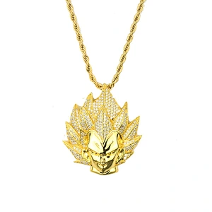 Rap Jewelry 14K Gold Diamond Lion Pendant Mens