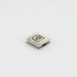 Custom Logo Engraved Metal Square Beads Stainless Steel