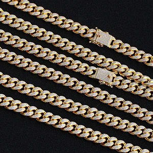 Hip Hop CZ Cuban Chain 10mm Diamond Encrusted Iced Out Chain