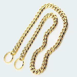 Luxury gold dog training head collar premium high quality dog slave training collar