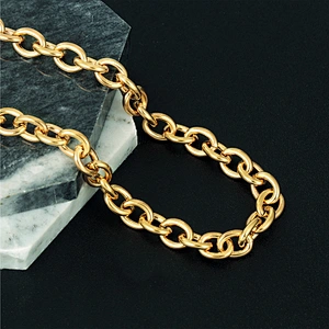 High Quality Men 18k Gold Plated Chain Stainless Steel Jewelry