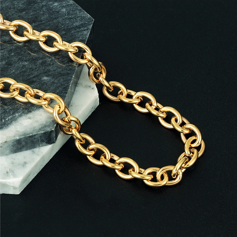 High Quality Men 18k Gold Plated Chain Stainless Steel Jewelry