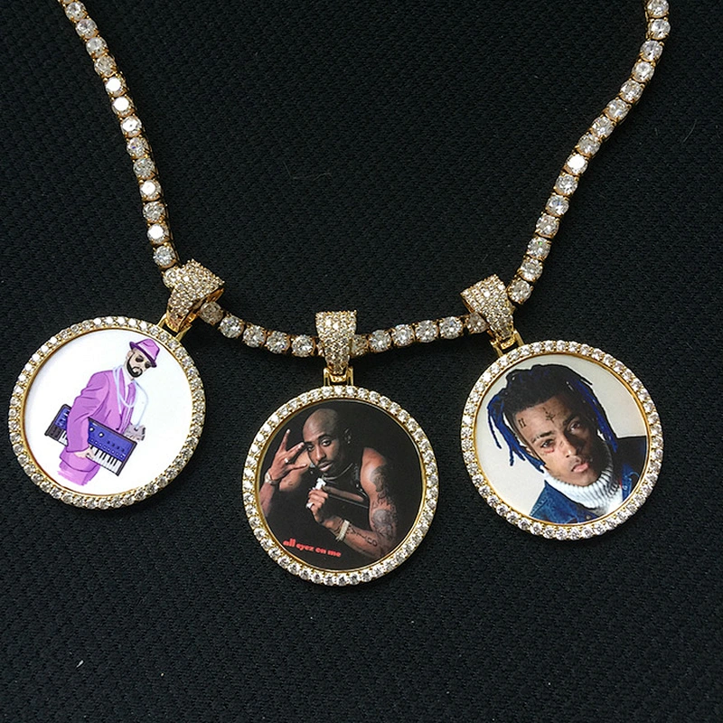 Miss Jewelry Fashion New Design Custom Celebrity CZ Picture Photo Pendant