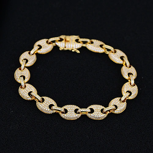Miss Jewelry High Quality Saudi Arabia Jewelry Diamond Gold Bracelet For Men Luxury