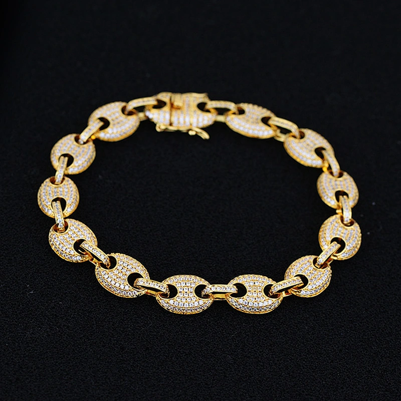 Miss Jewelry High Quality Saudi Arabia Jewelry Diamond Gold Bracelet For Men Luxury