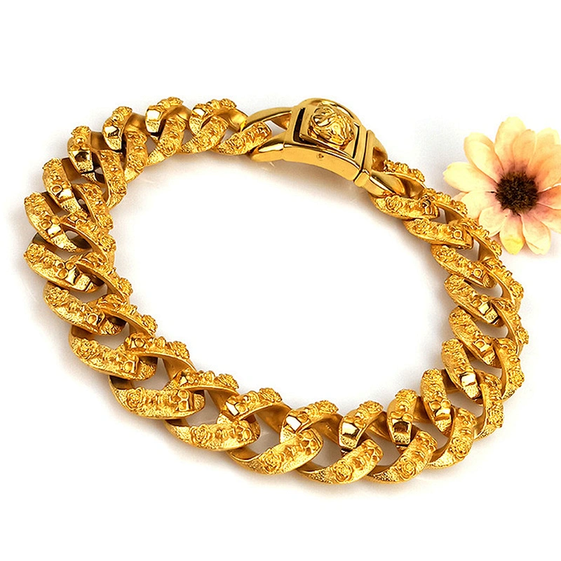 Wholesale Luxury Gold Chain Military Dog Collars