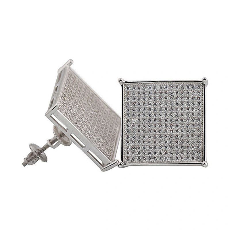 925 Sterling silver made aaa stud earring for men