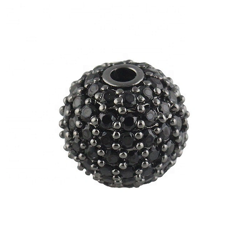 Miss Jewelry Attractive Design Accessory With Bling Zircon Gold Plated Ball Beads