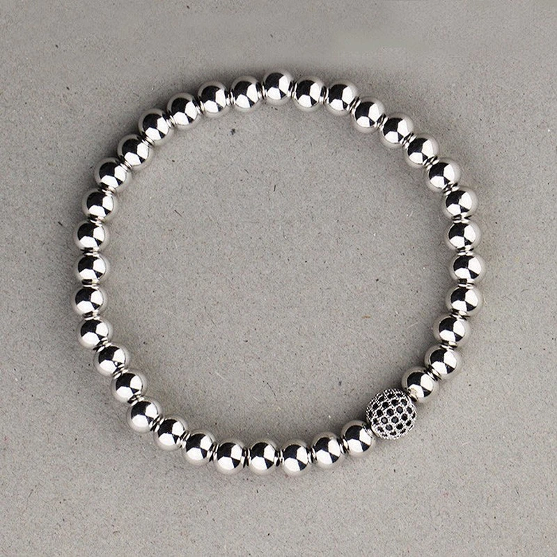 Missjewelry bead hand silver bracelets for men designs wholesale Men Bracelet Bead