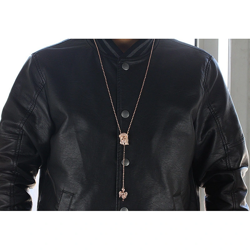 Hip hop jewelry set 925 silver gold jesus piece iced out pendant with angel wing